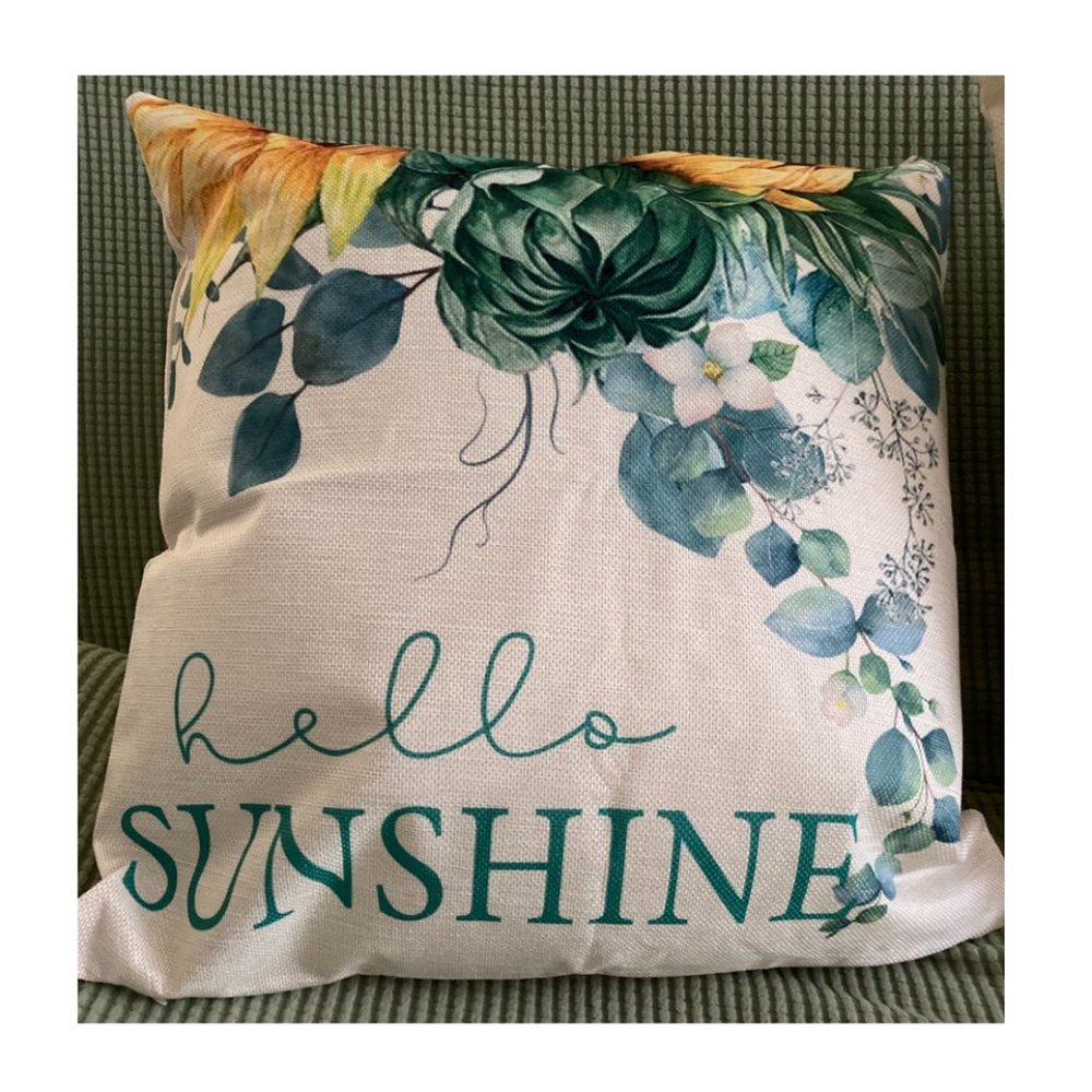 Sunflower Decorative Throw Pillow Covers Cases Farmhouse Accent Floral Decor 16" - Picture 7 of 12